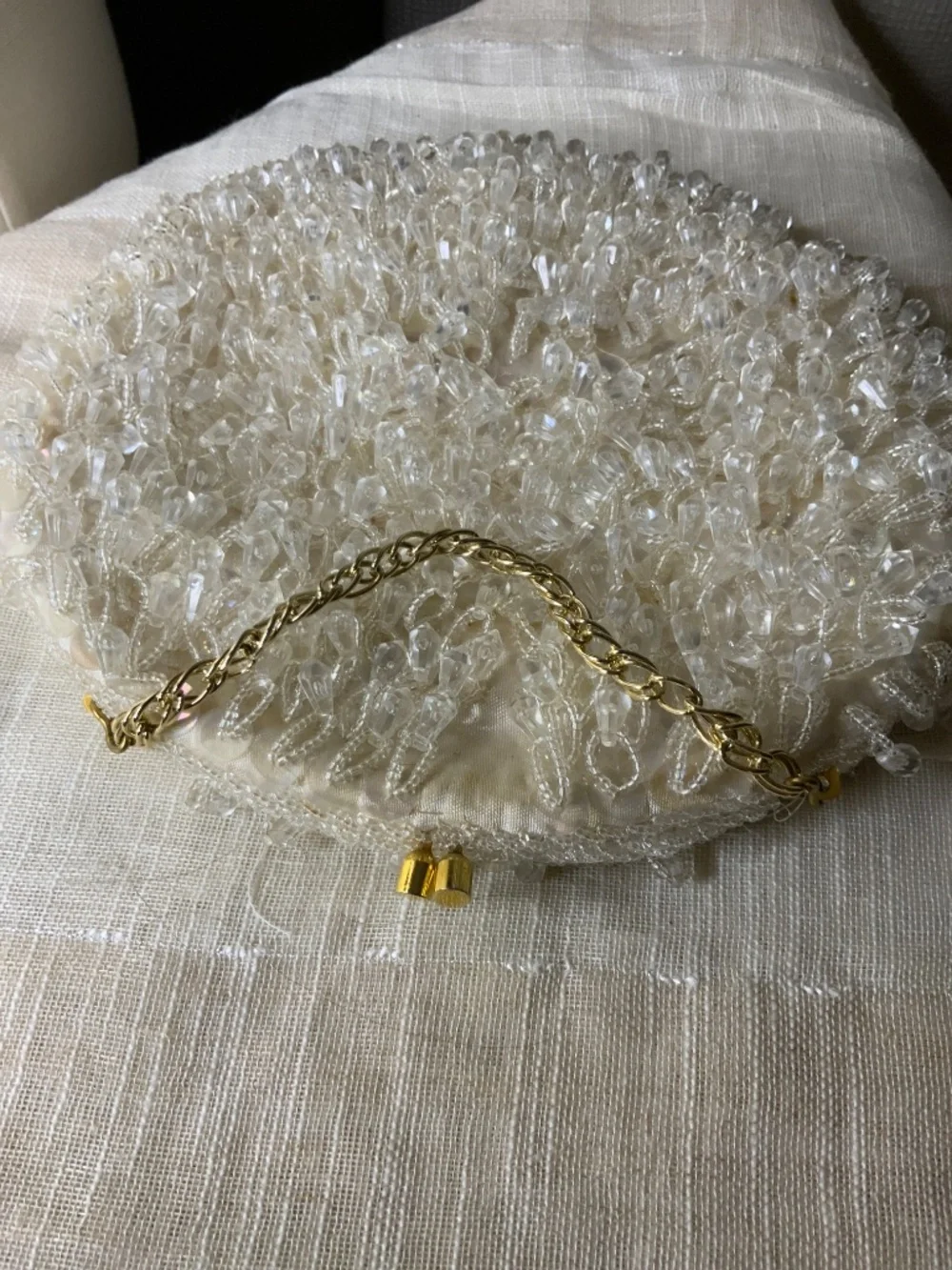 Vintage Hand-Beaded Bridal Purse